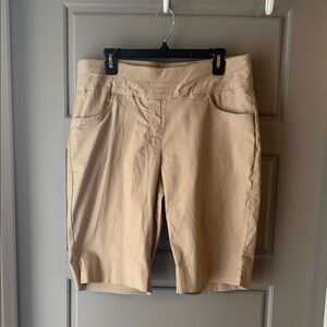 Ruby Rd. Neutral Beige Bermuda Shorts